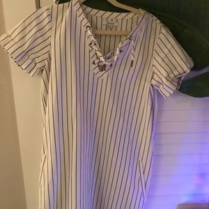 harbor dress : madewell blue + white striped dress